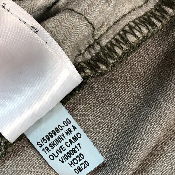 Gap Pants Women's 32x25 Green True Skinny Ankle High Rise Tapered Olive Camo - Picture 16 of 16